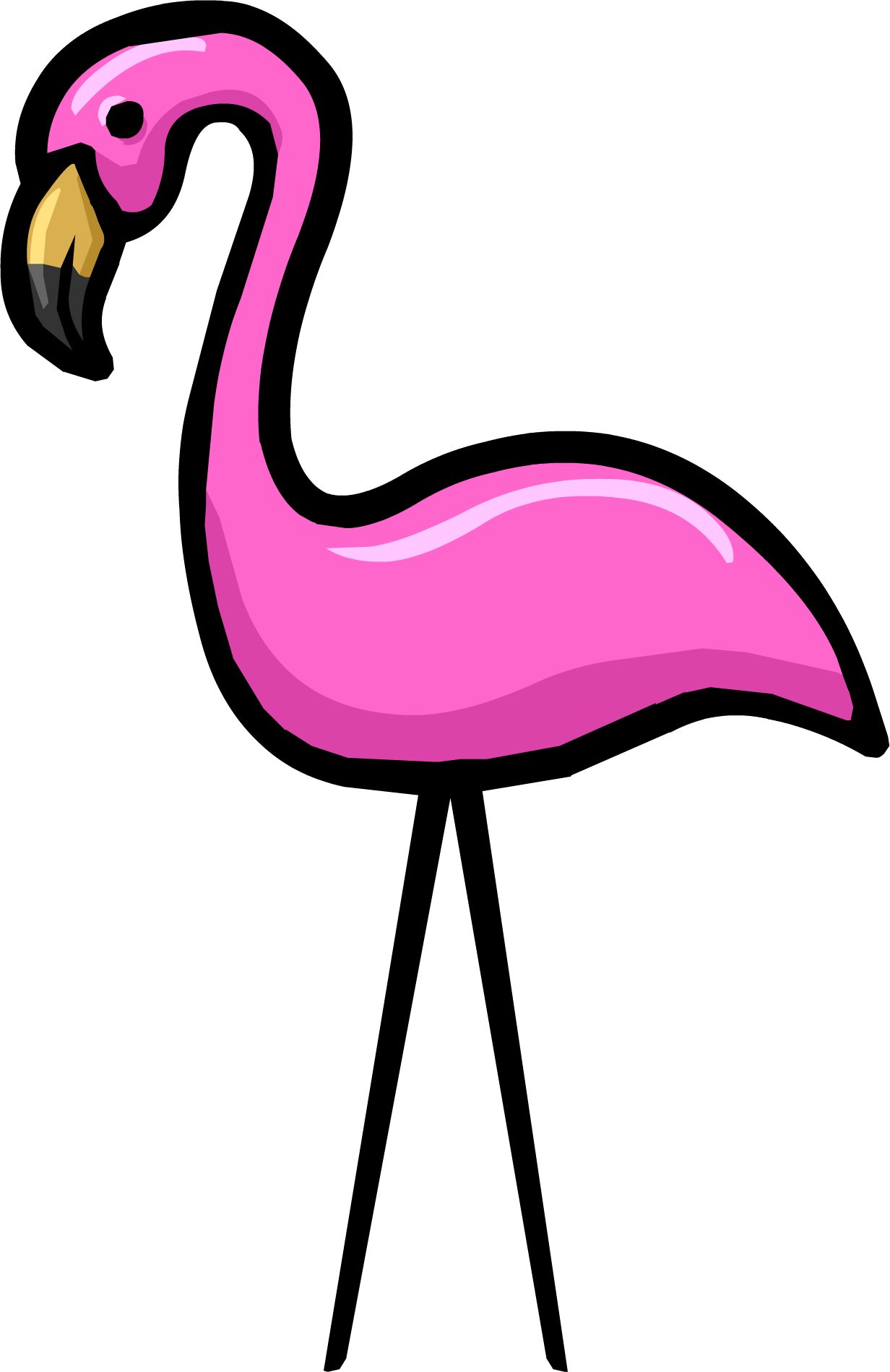 Pink Flamingo - Png - Pink Flamingo Png (1232x1899)