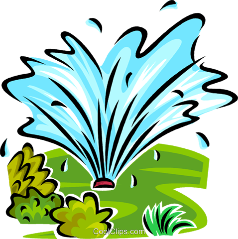 Luxury Water Spray Clipart Water Sprinkler Royalty - Clip Art Water Sprinkler (478x480)