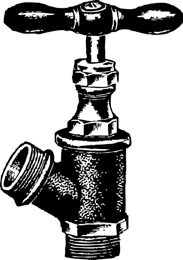 Water Faucet Classic - Free Plumbing Clip Art (600x850)