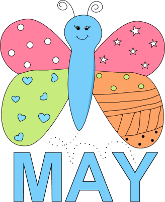 Lovely May Clip Art Free Free May Clipart Image - May Month Clip Art (328x400)