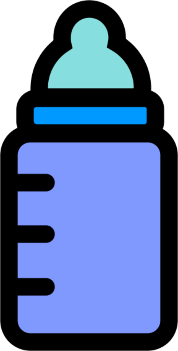 Baby Bottle Icon - Baby Bottle Clip Art (600x1179)