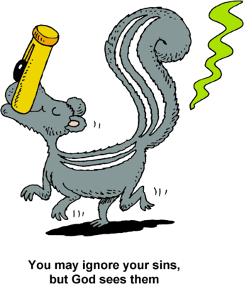 Stinky Skunk Clipart - Stinky Skunk (344x400)