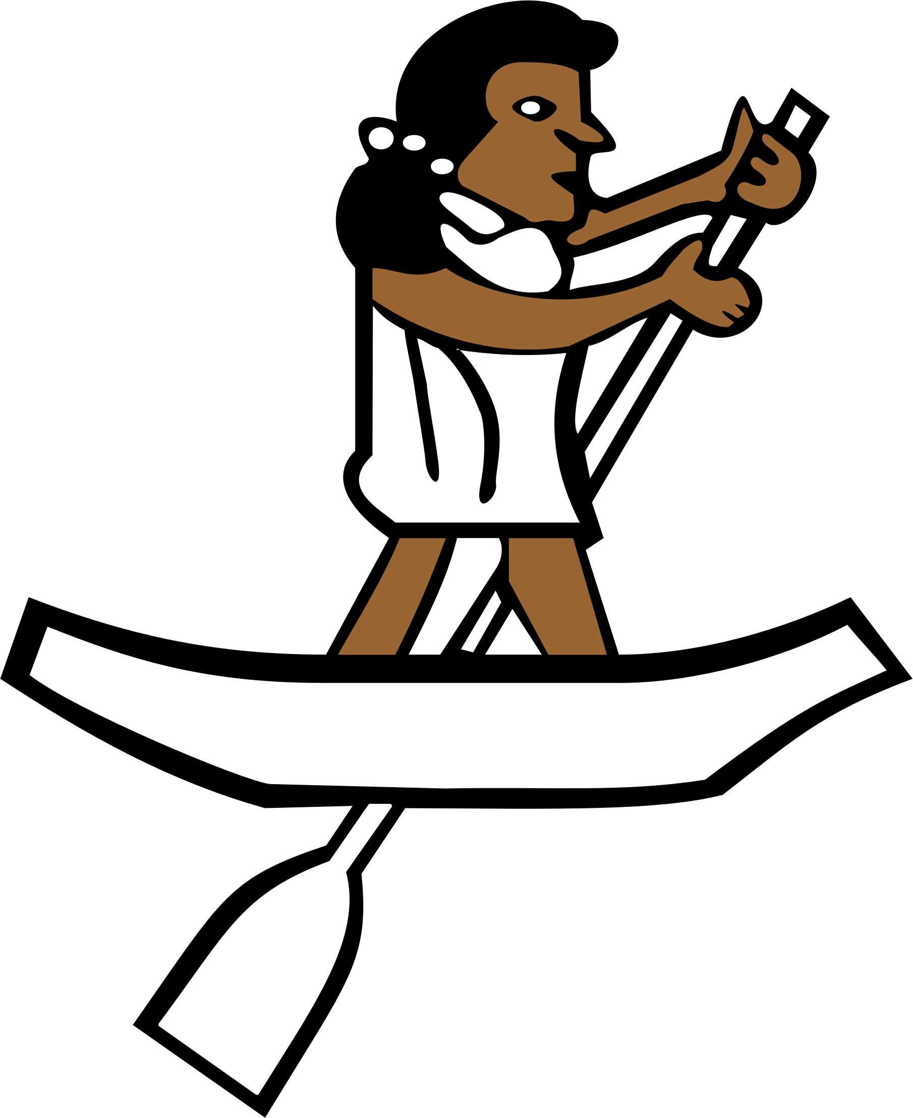 Canoe Clipart Transparent - Canoas Azteca (1810x2217)