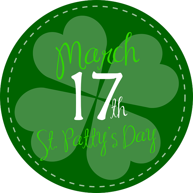 March Clip Art - St Patricks Day Shamrock Stamp Greeting Cards (640x640)