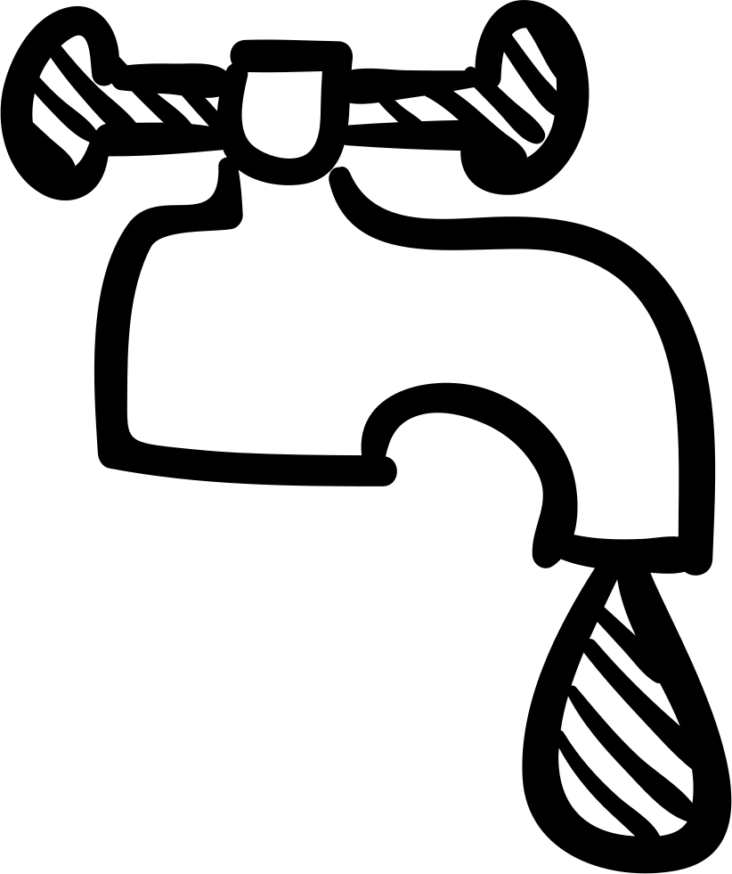 Water Tap Comments - Nal Clipart Black And White (822x981)