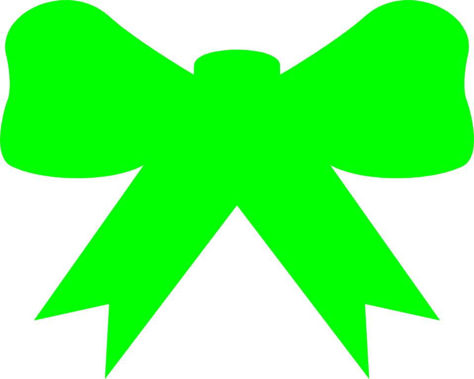 Illustration Of A Green Bow - Greenbow With Transparent Background (958x766)