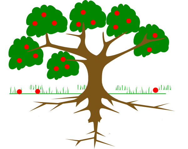 Majestic Looking Tree With Roots Clipart Three Clip - Tree Clipart With Roots (600x476)