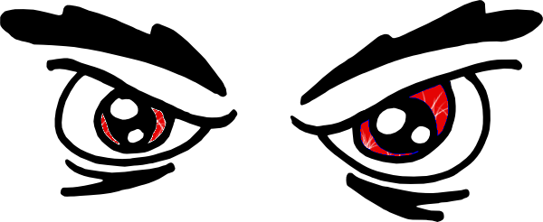 1290167488799525804angry Eyes - Angry Eyes Clip Art (600x246)