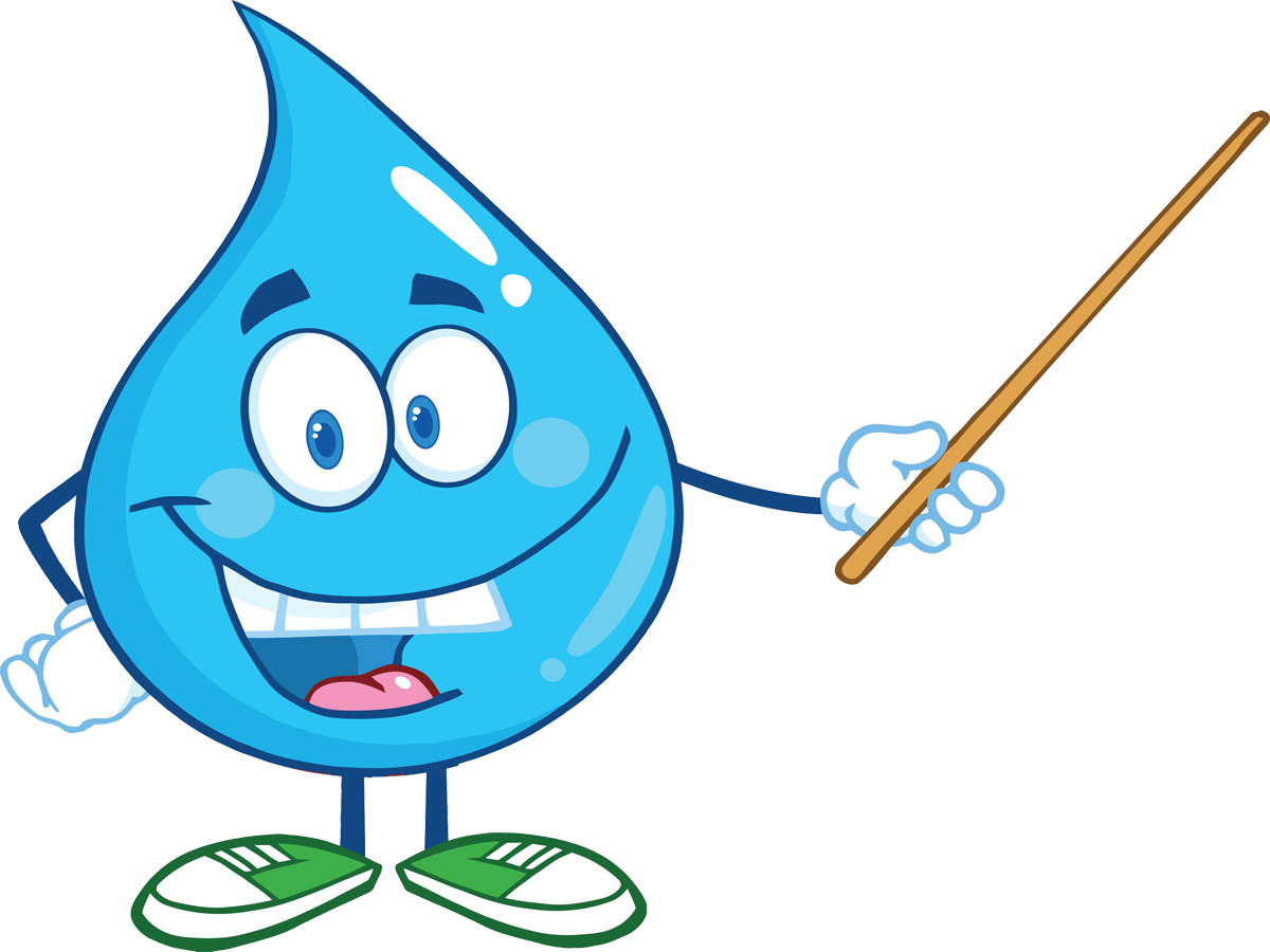 Youth Water Education Resources - Cartoon Water Droplet (1200x900)