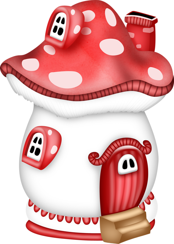 Mushroom House Toad Clip Art - Mushroom House Toad Clip Art (570x800)