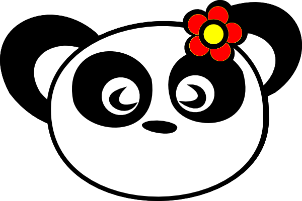 Clipart Info - Cute Panda Head (600x400)