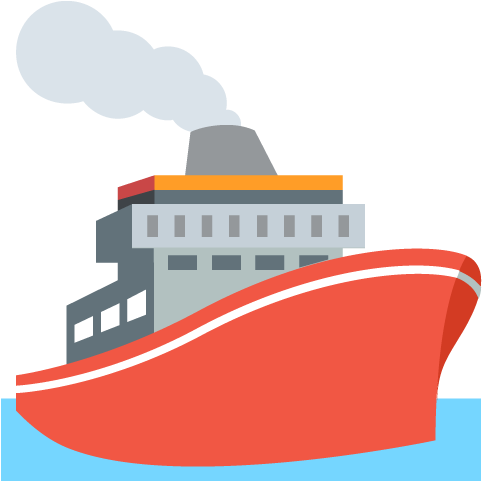 Ship Emoji Vector Icon - Barco Emoji (2000x2000)