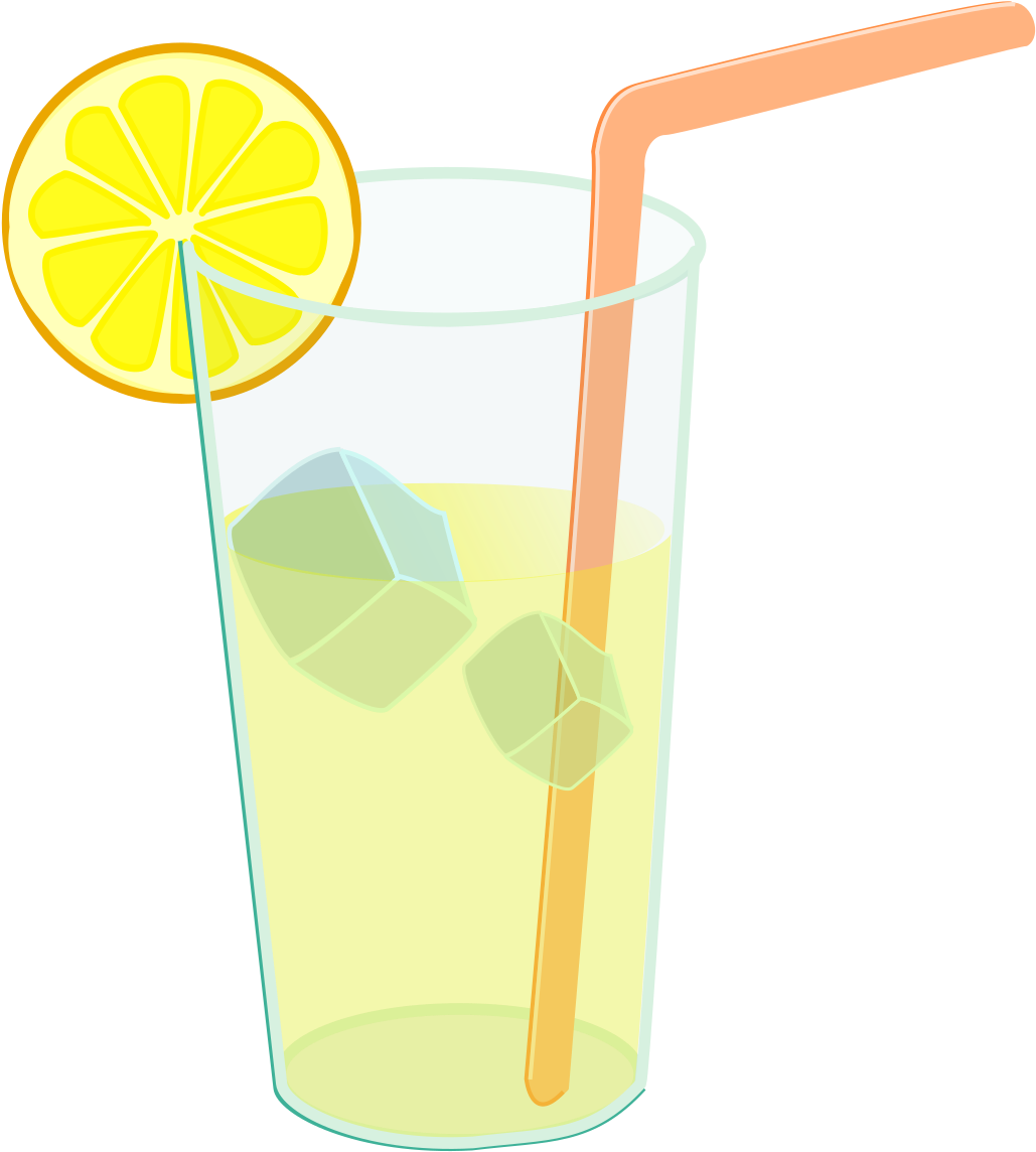 Free To Use &, Public Domain Lemonade Clip Art - Lemonade Glass No Background (1697x2400)