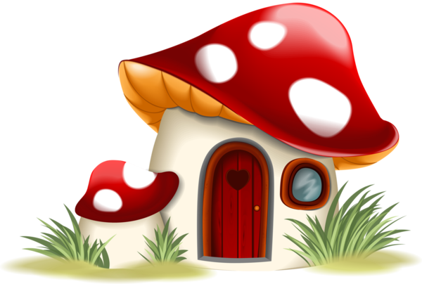 White Mushroomsmushroom Housefairy - Gif Animé 1er Mai (600x404)
