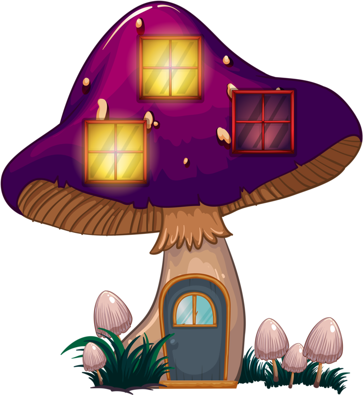 Common Mushroom House Clip Art - Common Mushroom House Clip Art (742x800)