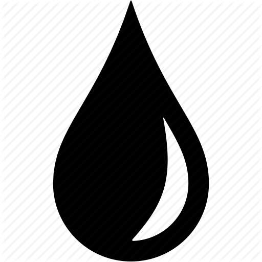 Water Drop Clipart Oil Drop - Water Drop Icon Black (512x512)