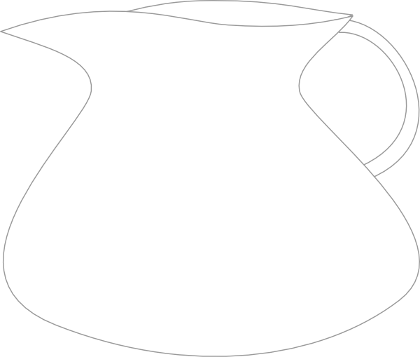 Jug Image Clipart Black And White Png (600x509)