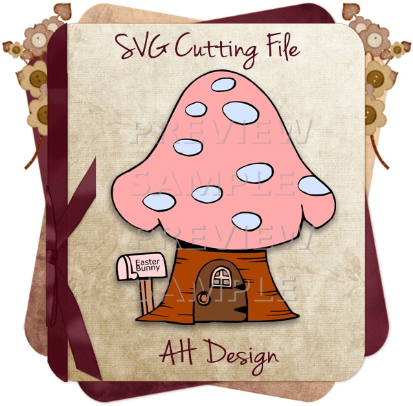 Mushroom House Svg Dxf Eps Png Cutting File - Scalable Vector Graphics (600x600)