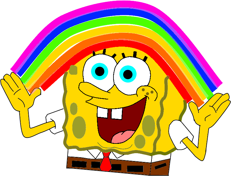 By Heroicecube On Deviantart - Transparent Birthday Spongebob (800x600)