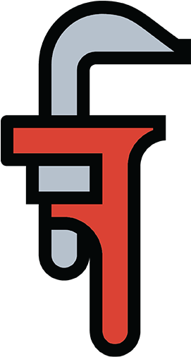 Plumber Emergency - Pipe Wrench Logo (512x512)