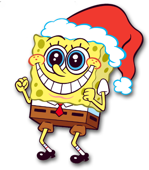 Nick Spongebob Santa - Happy Friday Gif Images Animated (536x610)