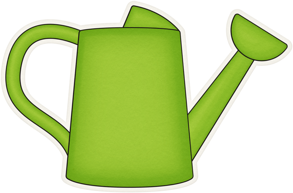 B *✿*veggie Garden - Green Watering Can Clipart (1024x677)
