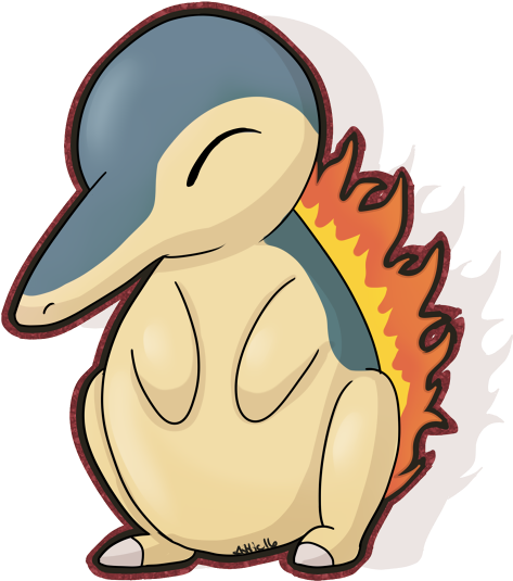 Cyndaquil The Fire Mouse By Haunted-attic - Art (537x550)