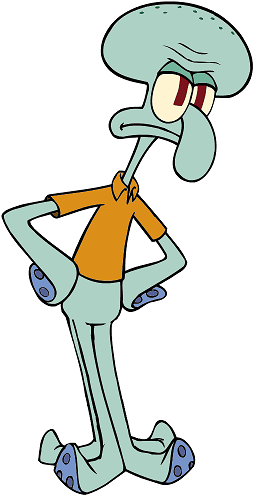 Squidward From Spongebob - Spongebob Squarepants Squidward (256x496)