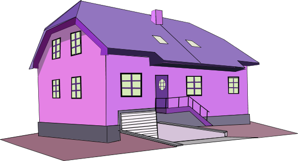 Large House Clipart - Big House Clipart Images Png (600x325)