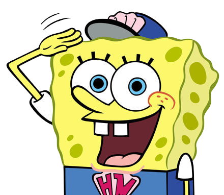 Spongebob Revised Png's - Spongebob Hello Png (440x382)