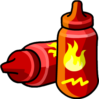 Black Puffle's Hot Sauce Art - Salsa Picante Club Penguin (374x374)