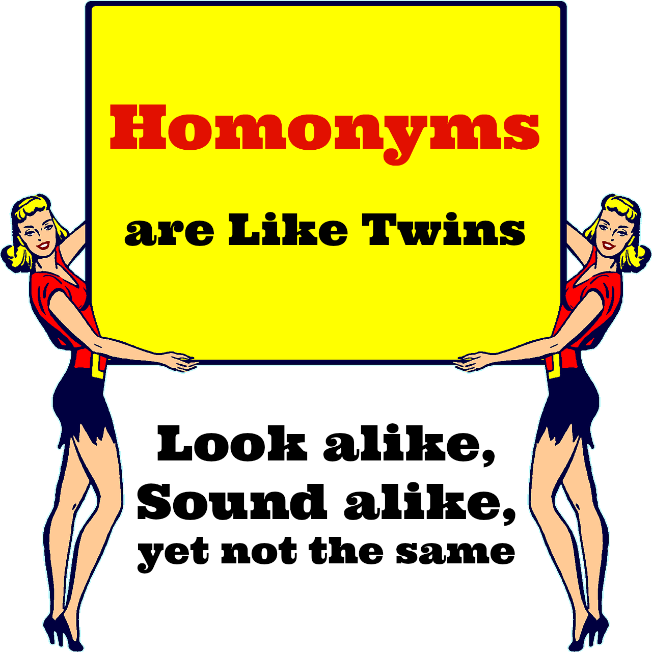 English Grammar - Difference Between Homophones And Homonyms (1280x1280)