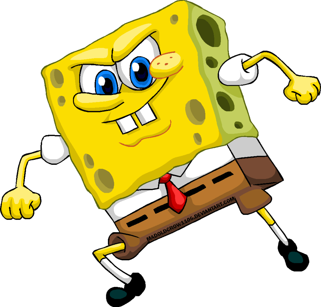 Spongebob Transparent Png Pixshark - Spongebob Angry Png (1024x980)