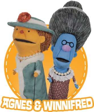 Agnes And Winnifred - Cartoon (370x400)