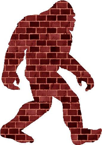 Bigfoot Brick Wall Image - Big Foot Cut Out (448x600)