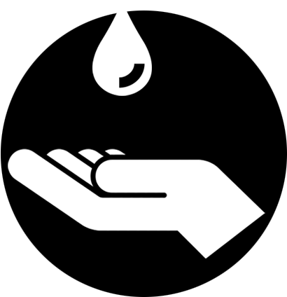 Water Conservation Icon In White Png (512x436)
