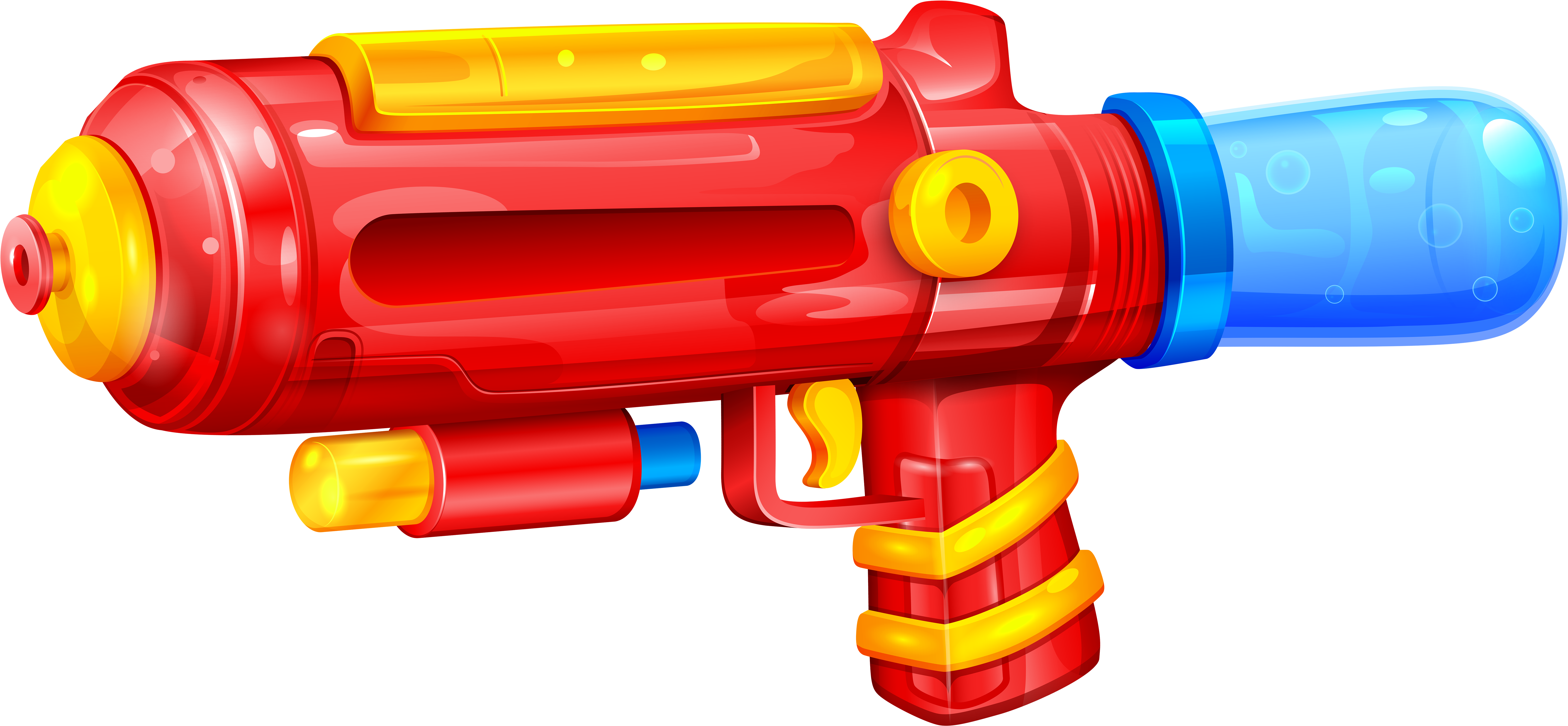 Squirt Clip Art And Stock, Water Gun Vector Water Gun - Water Gun Png (7000x3270)