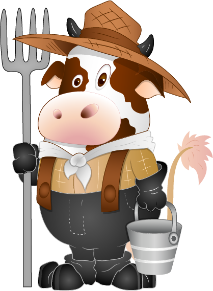 Imagenes Infantiles, Vaca, Granjas, Ilustraciones Infantiles, - تراکت سیاه سفیدشنا (418x569)