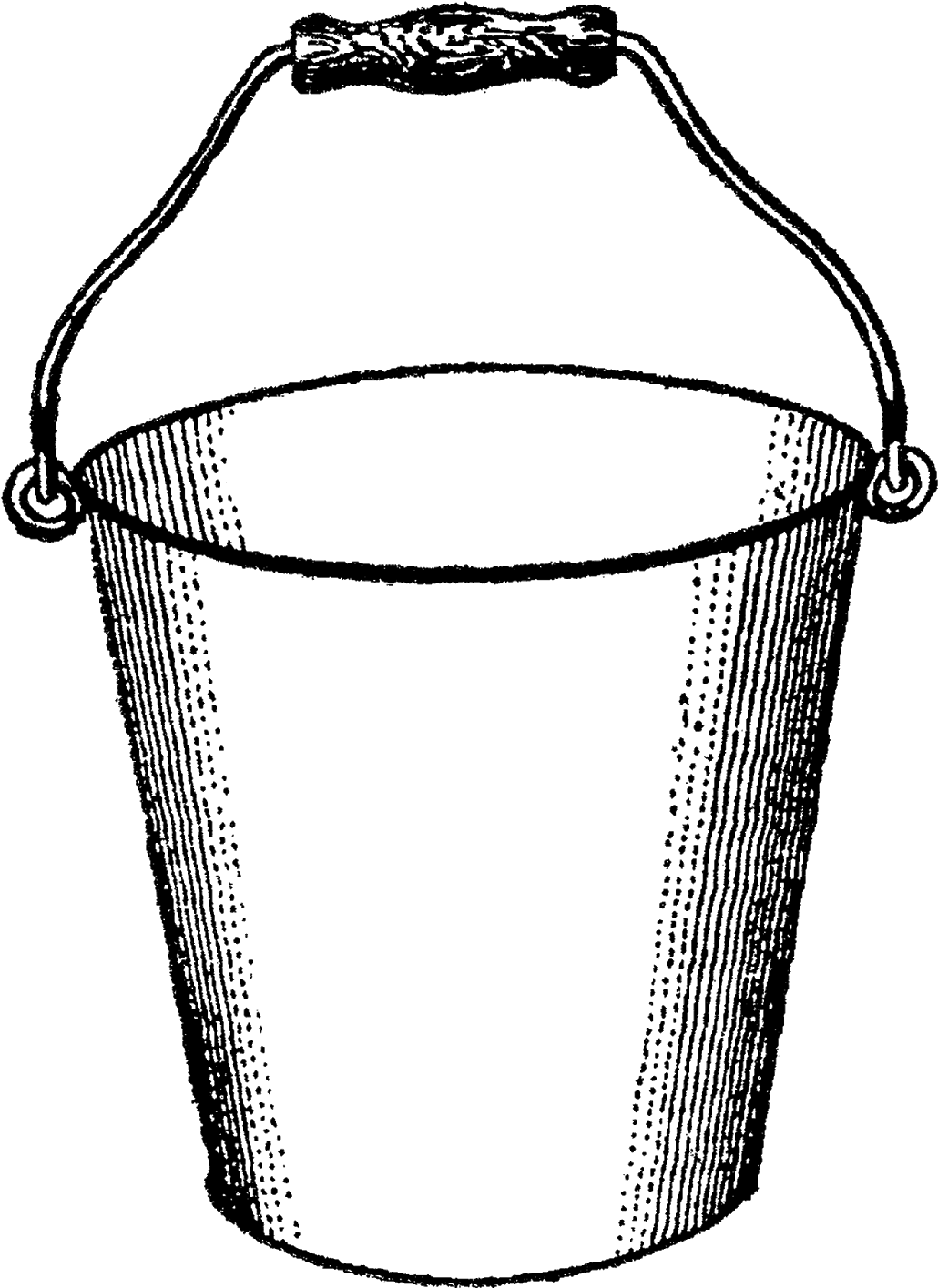 This Is A Simple, Fun Digital Bucket Clip Art I Created - Black And White Clip Art Of Bucket (1216x1600)