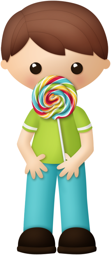 Imágenes De Niños Comiendo Dulces - Niño Comiendo Dulces Animado (381x870)