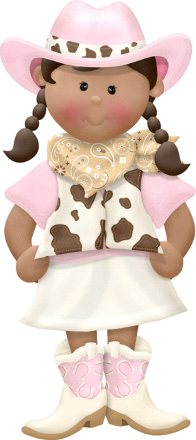 Fiesta Vaqueramuñecas Animadaspersonajes Animadosimagenes - Cowgirls Letra Png (286x641)