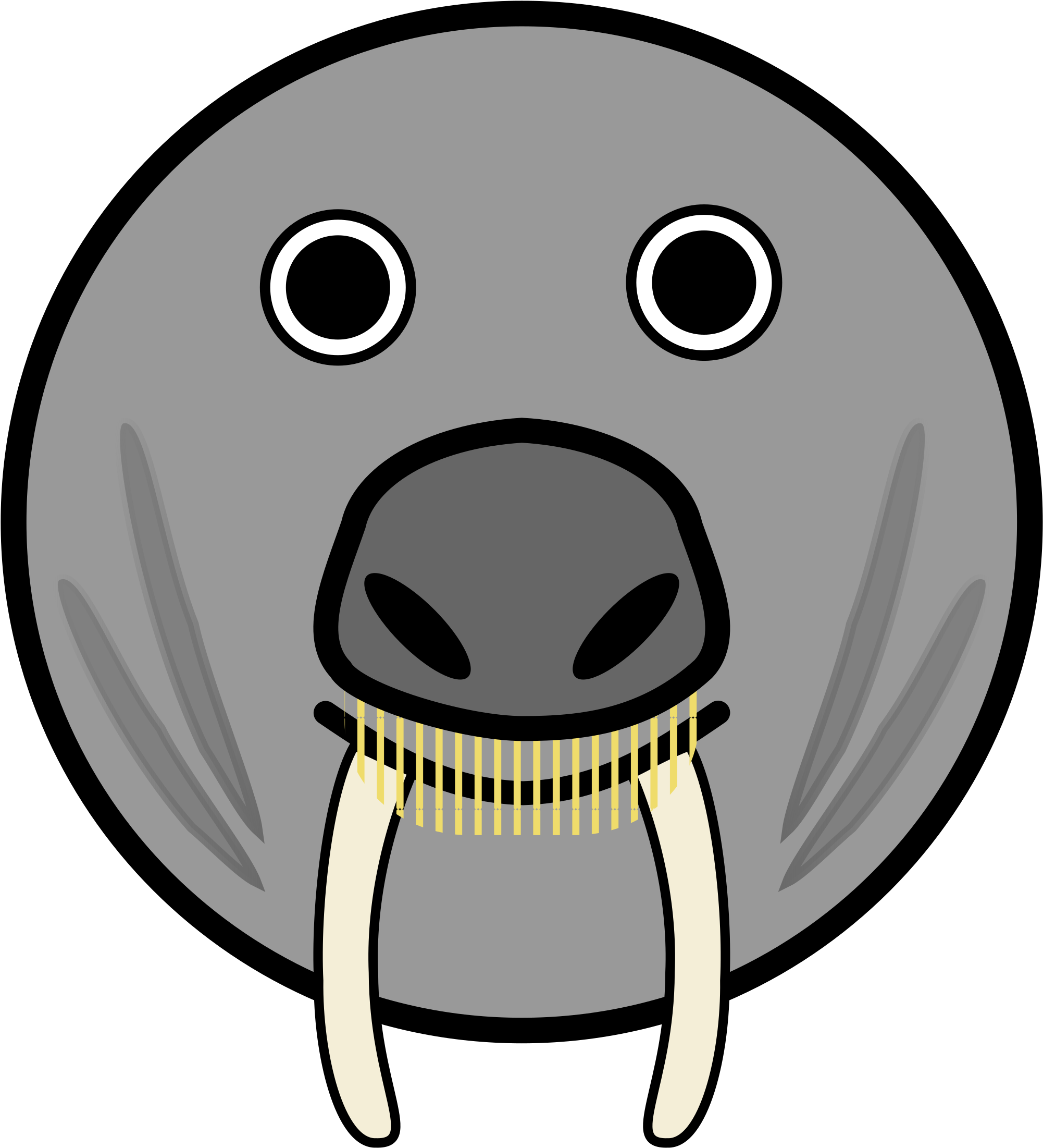 Free Morse - Animal Faces Cartoon (2200x2400)