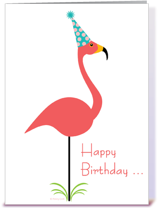 Funny Birthday Classy Lawn Flamingo Greeting Card By - Fun Happy Birthday For A Classy Person Lawn Flamingo (435x429)