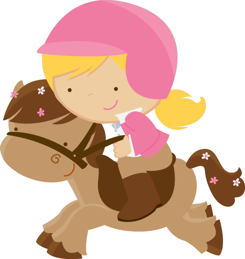 Imágenes De Niñas Montando Caballo - Niña A Caballo Caricatura (823x870)
