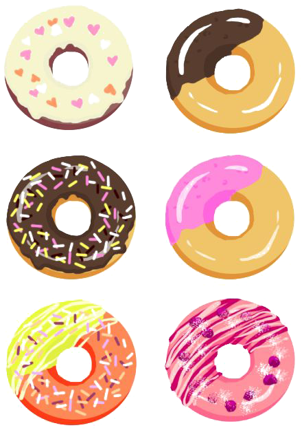 Anillos De Dibujo Postre Ilustración - Donut Drawing (480x640)