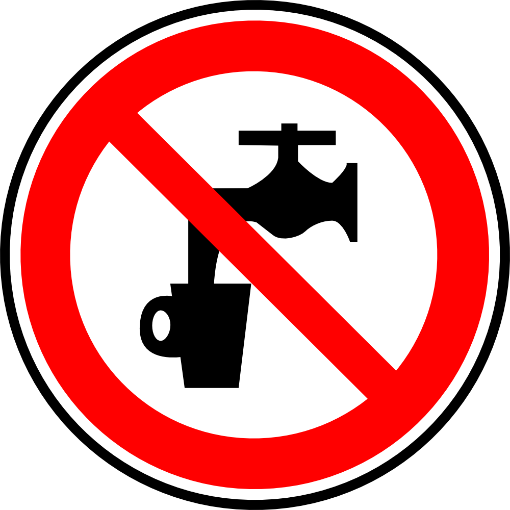 Drinking Water Bottled Water Clip Art - No Beber Agua Del Grifo (1000x1000)