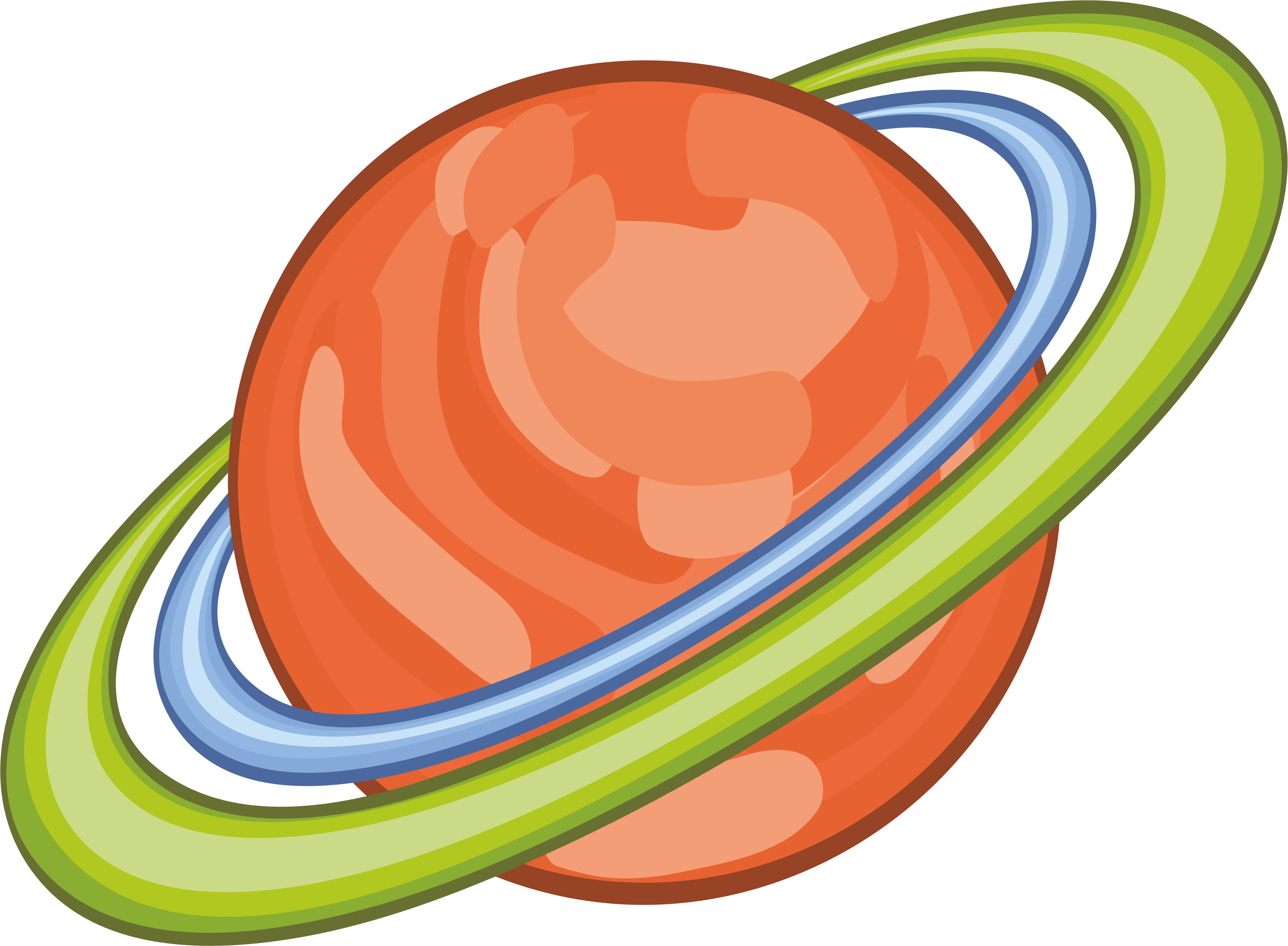 Dibujo De Planeta Universo Del Espacio Exterior - Earth Space Illustration Png (2873x2111)