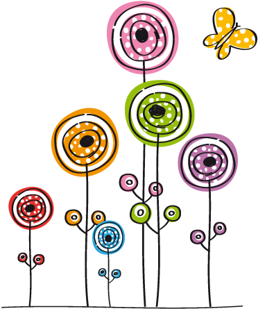 Flowers And Butterfly Graphic Available In Eps Vector - Psalm 68 20 21 (374x453)