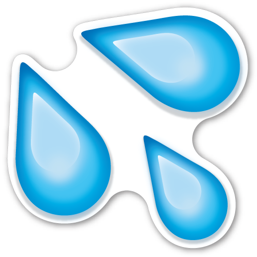 Splashing Sweat Symbol - Png Emojis (529x526)