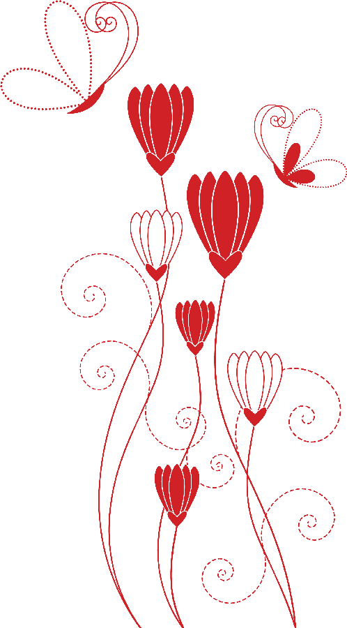 Flores Ilustraciones En Png Para Artesanía Y Diseños - Red Flowers Vector Png (498x900)